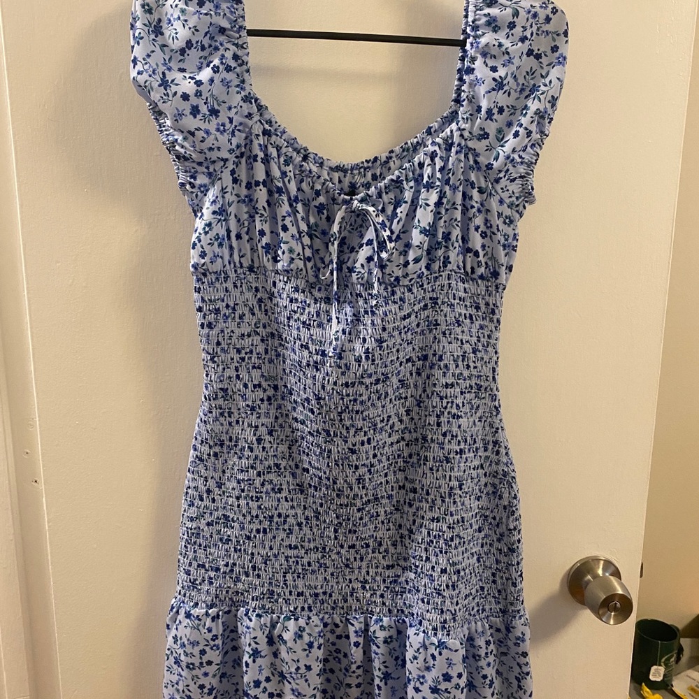 Target Mini Floral Blue Dress size Medium